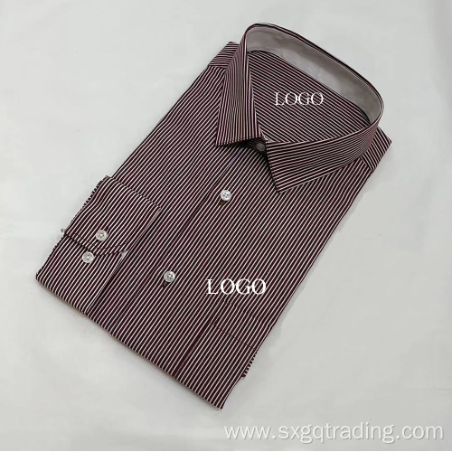 100%Cotton striped shirt with 3colors